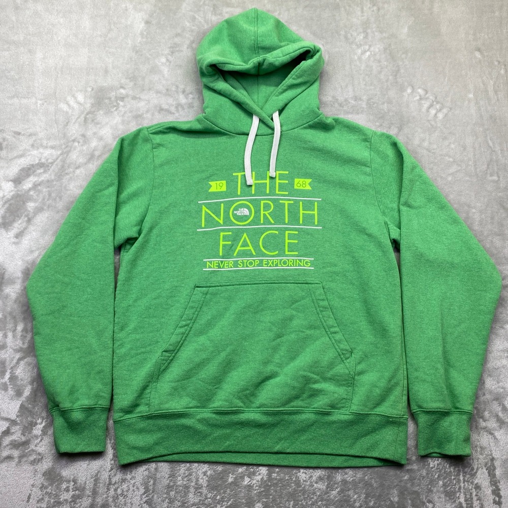The North Face Mens Green Graphic Pullover Hoodie Sweatshirt TB5Q CHL3 Size M